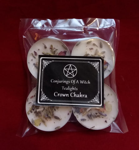 CROWN CHAKRA TEALIGHT SPELL CANDLES