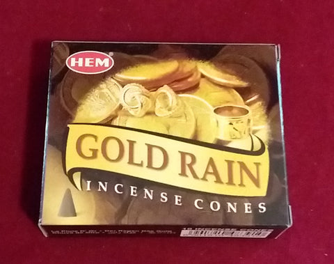 GOLD RAIN INCENSE CONES