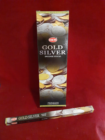 GOLD SILVER INCENSE 8-ct