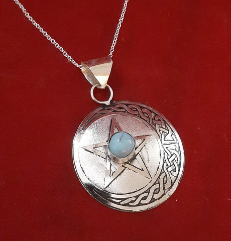 PENTACLE WITH TURQUOISE NECKLACE