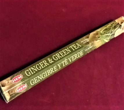 GINGER & GREEN TEA INCENSE- 20 sticks
